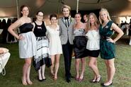 Eryn Boyce '13, second from left, with designer Austin Scarlett (center) and other interns.